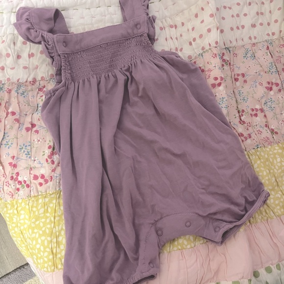 NWT Angel Dear Lavender Ruffle Short Overall - Picture 3 of 3